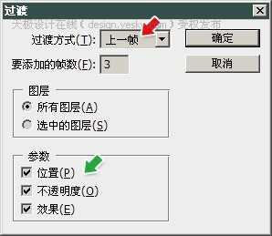 Photoshop CS3教程:帧过渡的设置