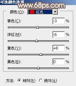 Photoshop调制出漂亮的红褐色树林人物图片