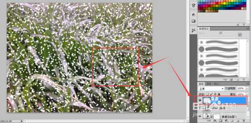 PS简单打造下雪氛围教程