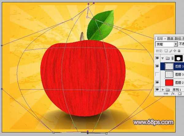 Photoshop怎么制作细腻逼真的红富士苹果