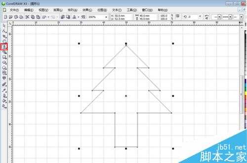 CorelDRAW使用对齐网络绘制圣诞树