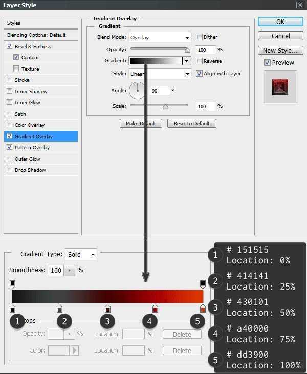 Photoshop利用图层样式快速制作炽热的纹理字