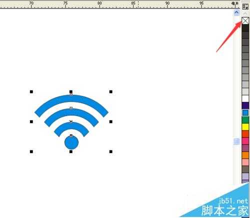 CorelDRAW怎么制作蓝色的wifi信号图标?