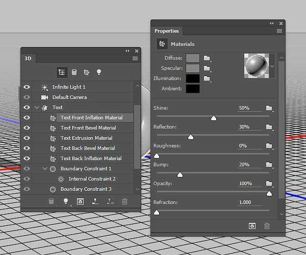 PS利用3D工具制作细腻的浮雕花纹立体字教程