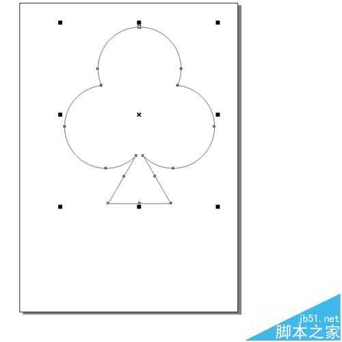 cdr怎么绘制扑克牌四花色中的黑梅花?