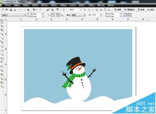 Coreldraw怎么设计带有可爱雪人的圣诞贺卡?