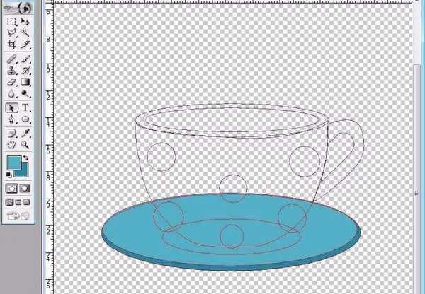 ps怎么画清爽颜色的小茶杯? ps卡通茶杯的绘制方法