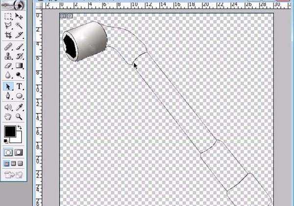 ps怎么绘制套筒扳手矢量图? ps套筒扳手的画法
