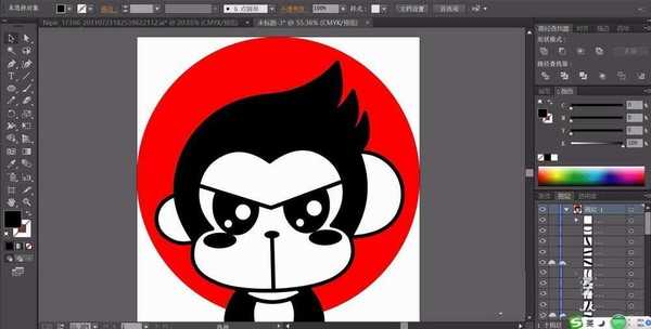 ai怎么设计猴子图标? ai设计猴子logo标志的教程