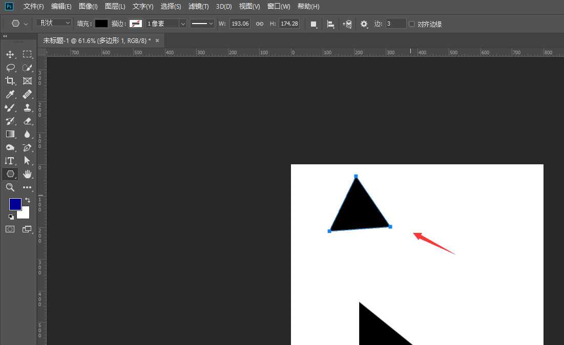 PS中如何制作三角形形状 ps绘制简单三角形的两种方法